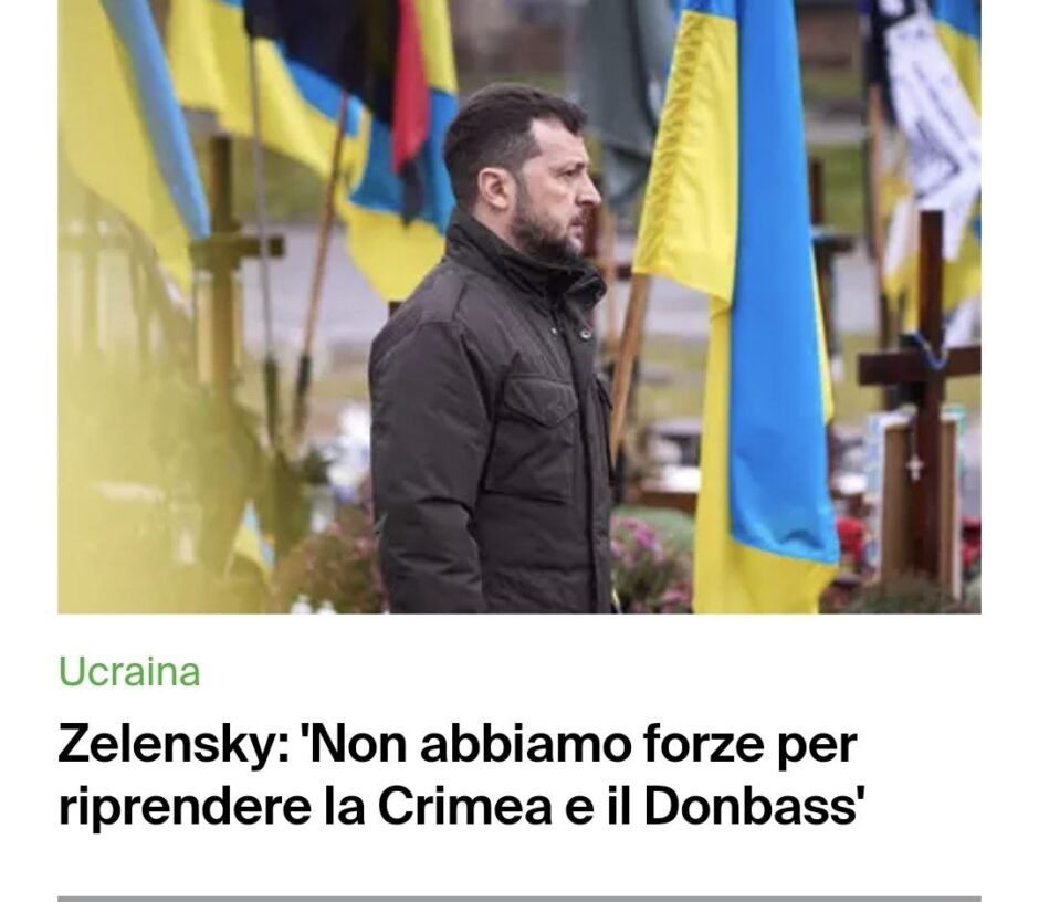 Volodimir Zelensky prende atto