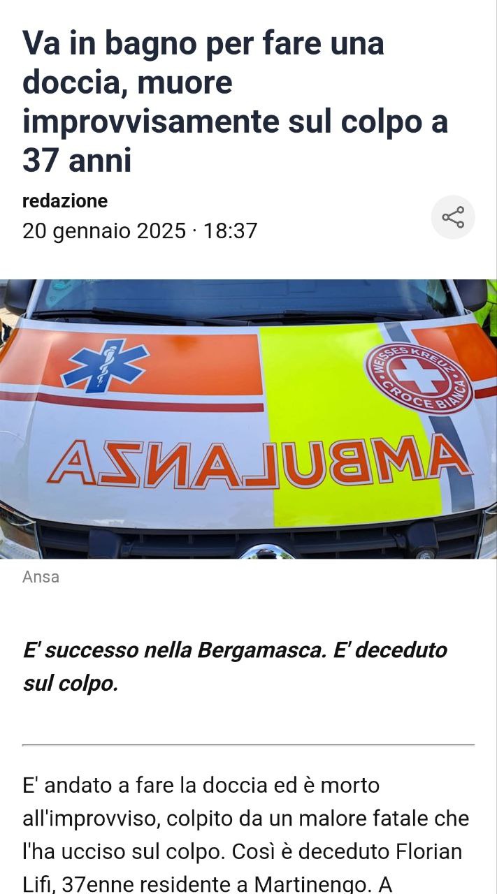 Fare la doccia fa male!